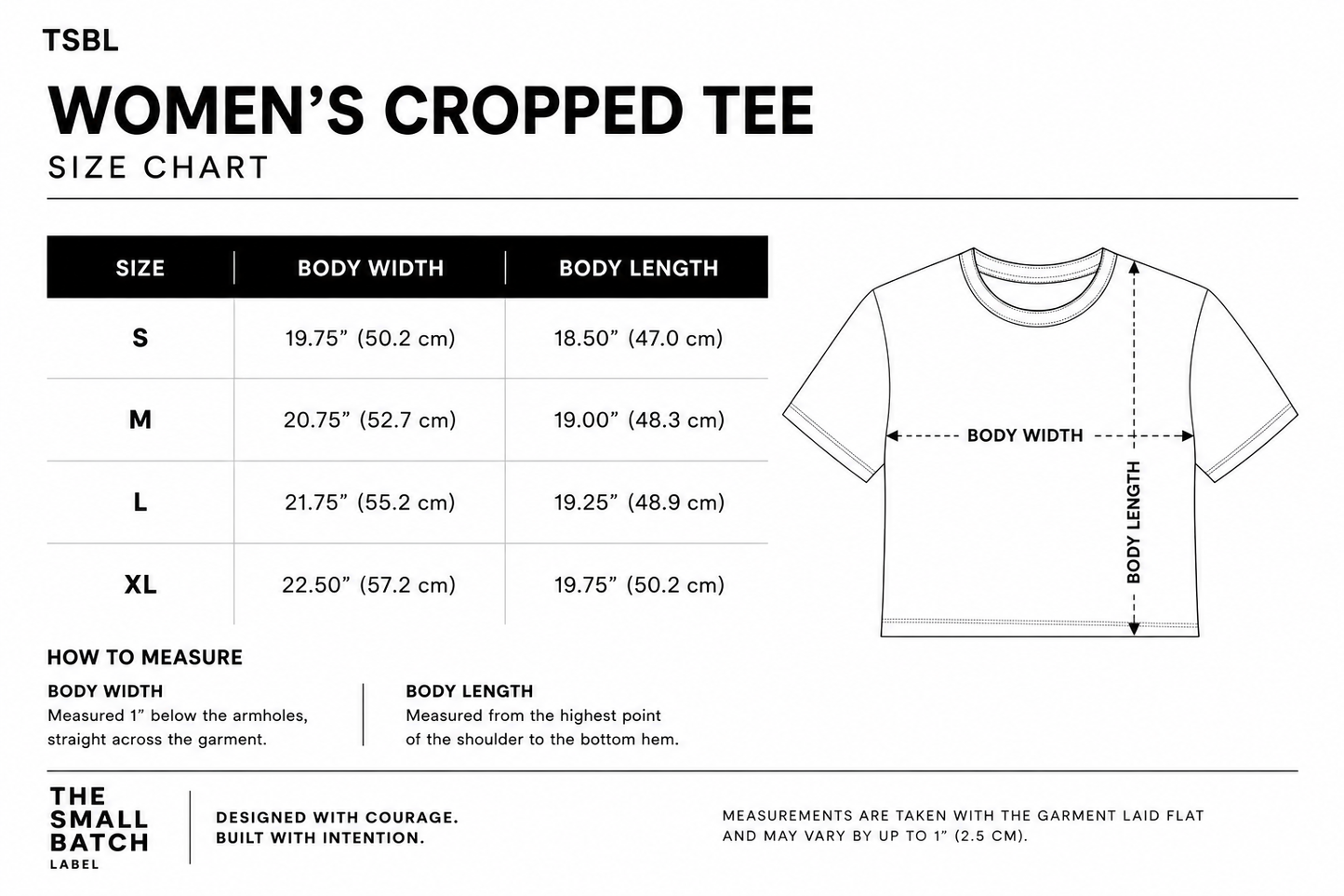 TSBL Women's Essentials Cropped Tee